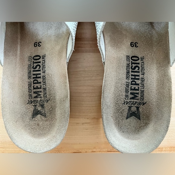 Mephisto Lisane Silver Metallic Slide Wedge, Sz 39/7.5 - Picture 10 of 13